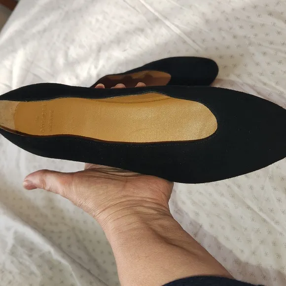 SEZANE Souiers black suede elegant  women's flats sz 38/7