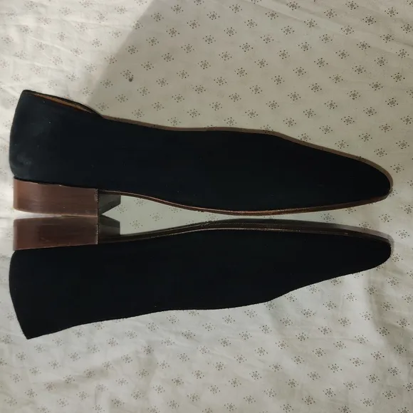 SEZANE Souiers black suede elegant  women's flats sz 38/7