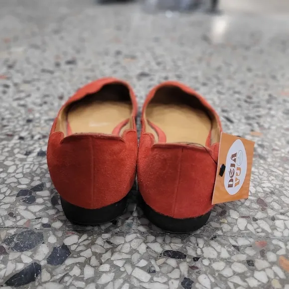 Sezane Women's Red Suede Flats