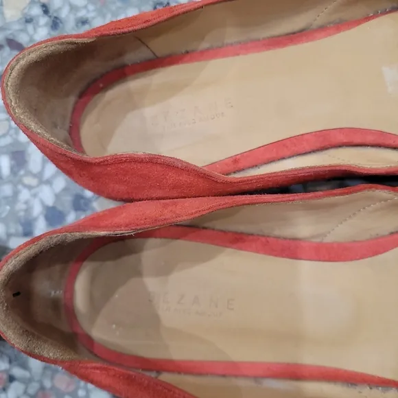 Sezane Women's Red Suede Flats
