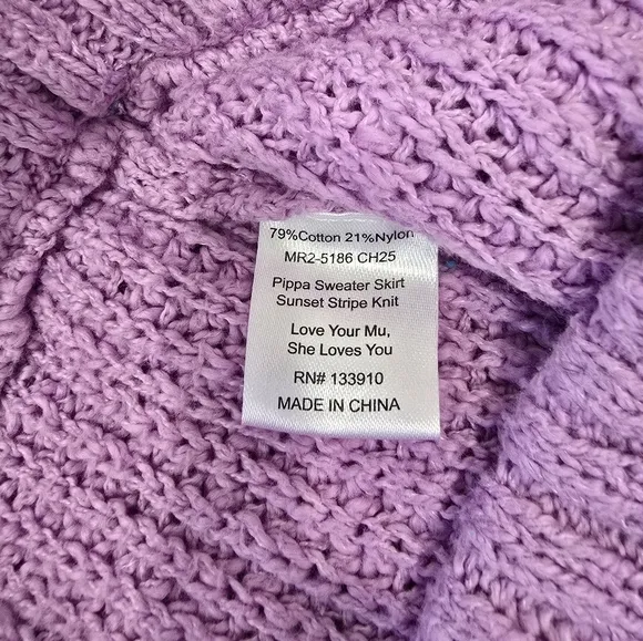 Show me your mumu pippa sweater skirt sunset stripe knit small NWOT