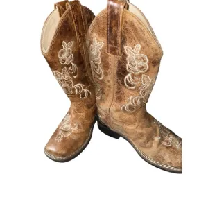 Shyanne little lasy brown girls boots size 11