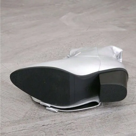Silver cowboy boots