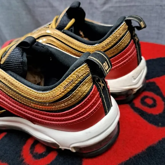 Size 10 Nike Womens Air Max 97 CT1148-600 Red Casual Shoes Sneakers