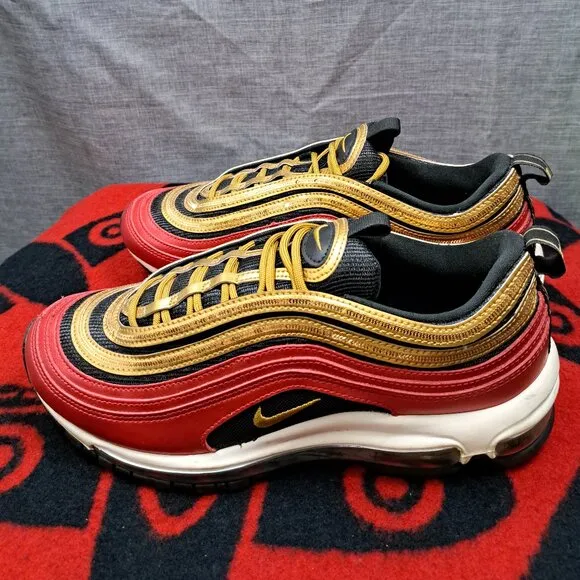 Size 10 Nike Womens Air Max 97 CT1148-600 Red Casual Shoes Sneakers