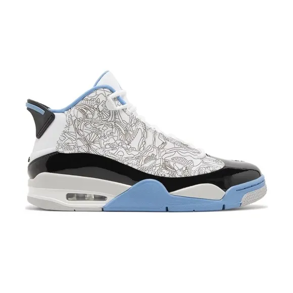 Size 10.5 Jordan Dub Zeros. Light blue, gray and black sneakers . GUC.