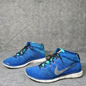 Size 10.5 - Nike Free Flyknit Chukka Hyper Grape Blue Men Running Sneaker‎ Shoes