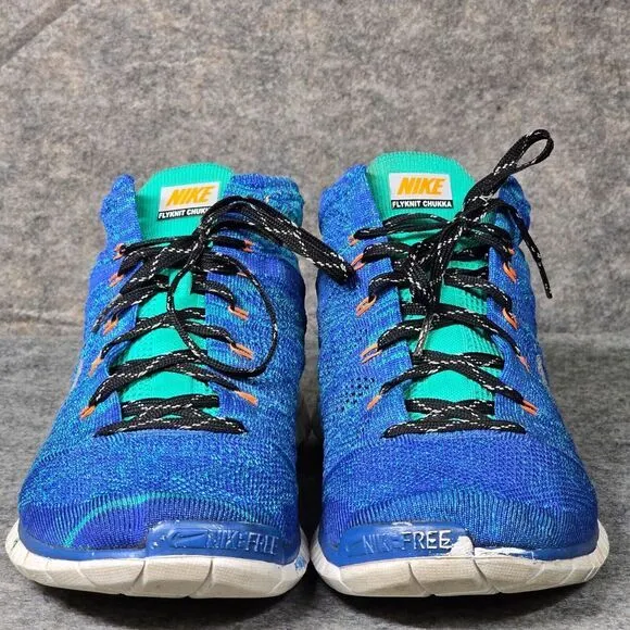 Size 10.5 - Nike Free Flyknit Chukka Hyper Grape Blue Men Running Sneaker‎ Shoes