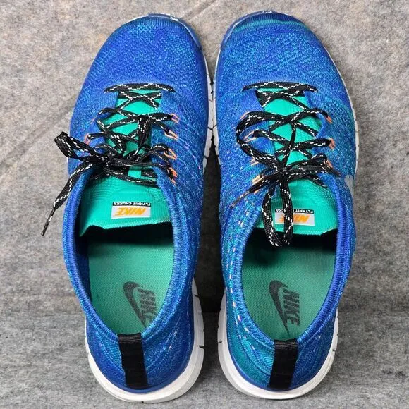 Size 10.5 - Nike Free Flyknit Chukka Hyper Grape Blue Men Running Sneaker‎ Shoes