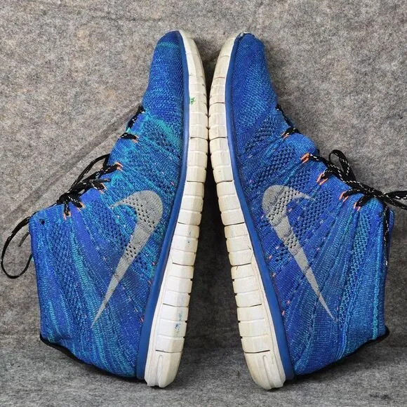 Size 10.5 - Nike Free Flyknit Chukka Hyper Grape Blue Men Running Sneaker‎ Shoes