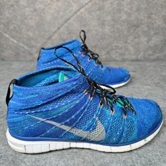Size 10.5 - Nike Free Flyknit Chukka Hyper Grape Blue Men Running Sneaker‎ Shoes