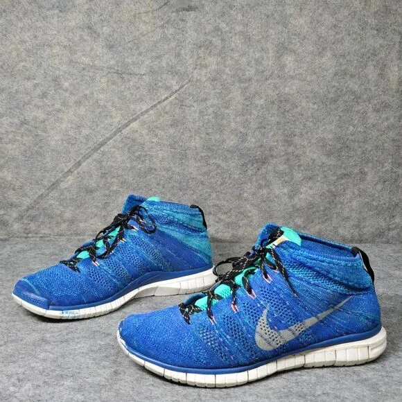 Size 10.5 - Nike Free Flyknit Chukka Hyper Grape Blue Men Running Sneaker‎ Shoes