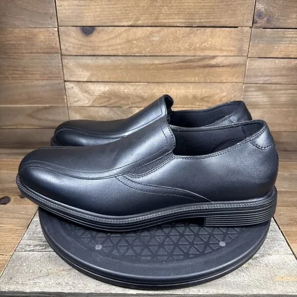 Skechers Mens Size 11 Black Work Relaxed Fit Gretna Slip Resistant Slip On Shoes