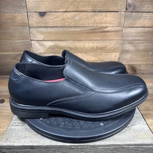 Skechers Mens Size 11 Black Work Relaxed Fit Gretna Slip Resistant Slip On Shoes