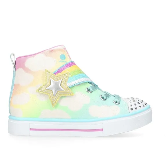 Sketchers Girls Twinkle Sparks Shooting Star Brights Light-up sneakers 1 &amp; 1.5