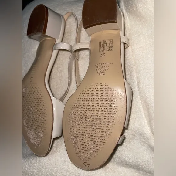 Soffice Sogno Made in Italy  Women's Cream Slingback Heels