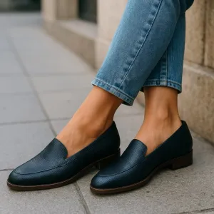 Sofft Black Leather Flats Sleek Minimalist Design