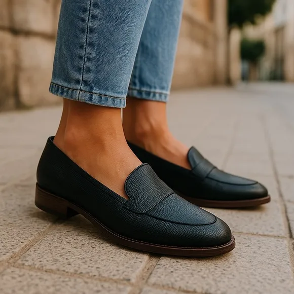 Sofft Black Leather Flats Sleek Minimalist Design