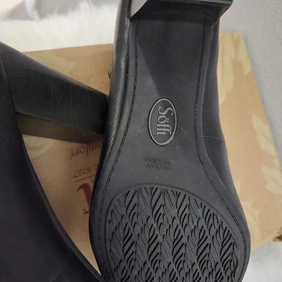 Sofft Petra Black Nappa Mary Jane Heels