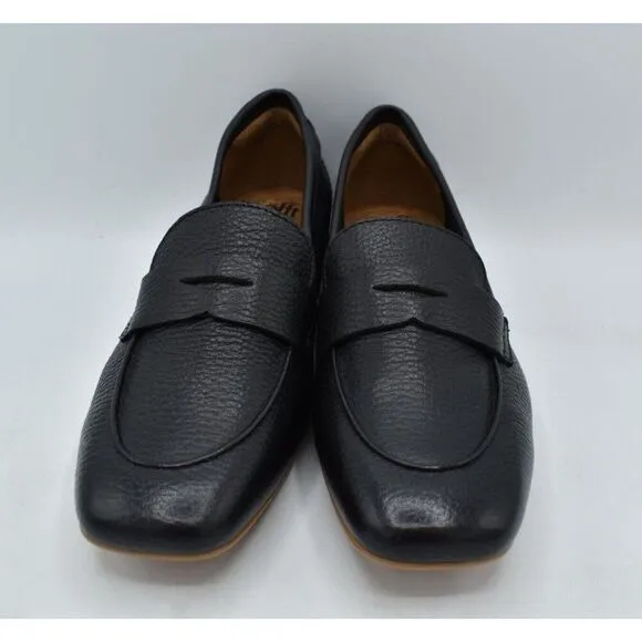 Sofft Womens Size 7 Elinor Moc Toe Black Leather Slip On Penny Loafers Shoes
