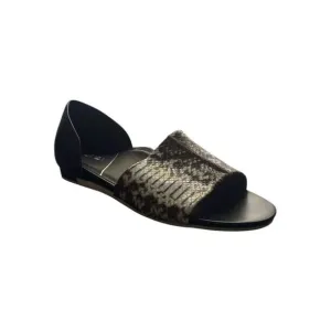 SoftWalk Sava Calera Flat Slip On Black/Grey  Leather Women's Sz US 6.5/EUR 37M