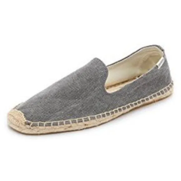 SOLUDOS Men's Grey Canvas Slip On Shoes