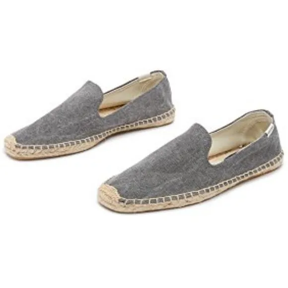 SOLUDOS Men's Grey Canvas Slip On Shoes