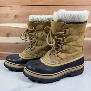 Sorel Caribou Men's Waterproof Winter Boots Insulated Lace Up Tan  Size 8
