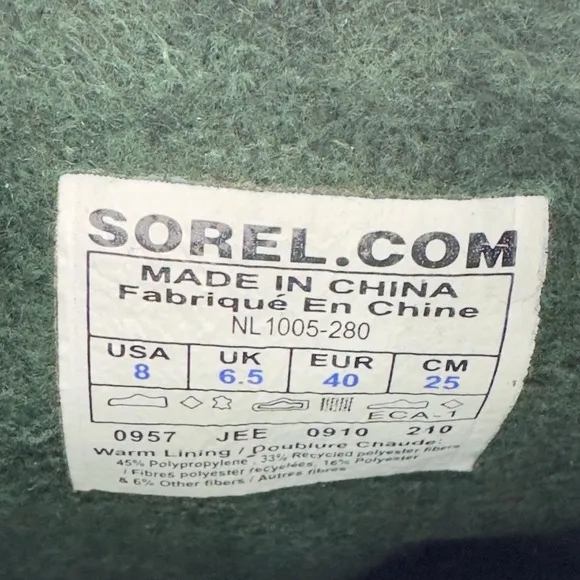 Sorel Caribou Men's Waterproof Winter Boots Insulated Lace Up Tan  Size 8