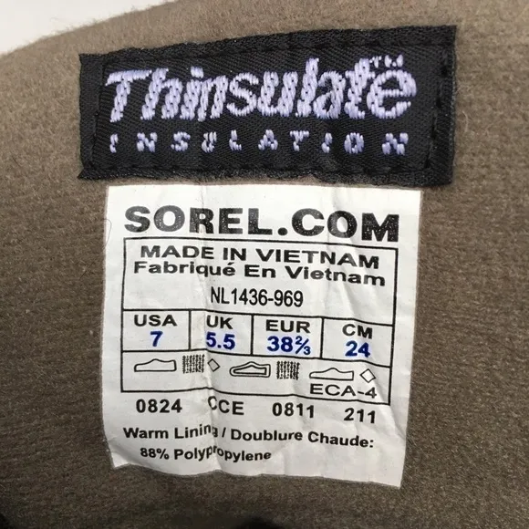 SOREL Cumberland Winter Boots Size 7