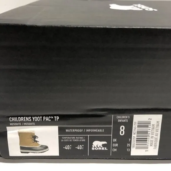Sorel Little Kids’ Yoot Pac TP Winter Boots, Toddler’s Size 8M