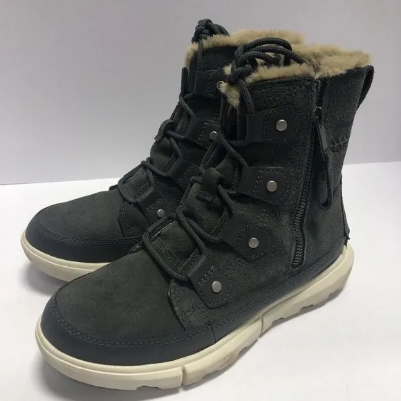 Sorel Women’s Explorer II Joan Dual Zip Boots Gray, Size 6M