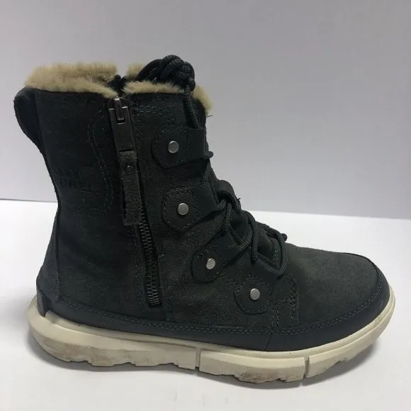 Sorel Women’s Explorer II Joan Dual Zip Boots Gray, Size 6M
