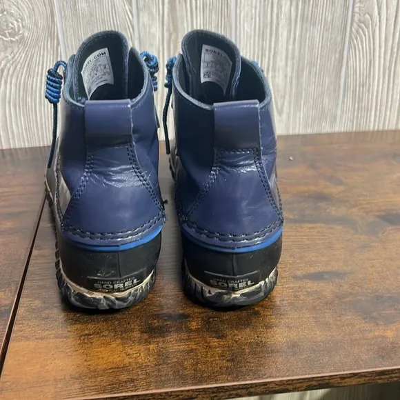 Sorel Women's Rain Boots Size 9 Blue Out N About Nocturnal