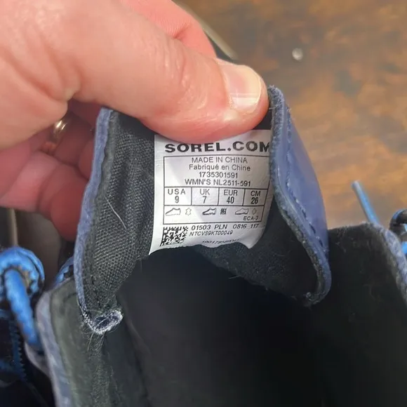 Sorel Women's Rain Boots Size 9 Blue Out N About Nocturnal