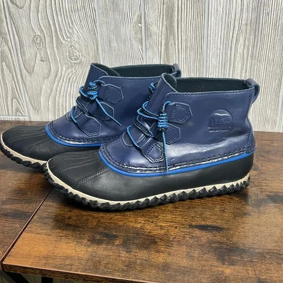 Sorel Women's Rain Boots Size 9 Blue Out N About Nocturnal