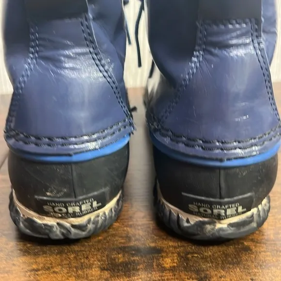 Sorel Women's Rain Boots Size 9 Blue Out N About Nocturnal