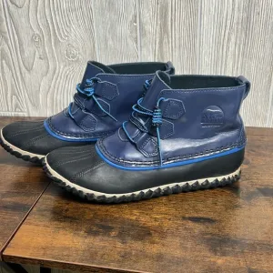 Sorel Women's Rain Boots Size 9 Blue Out N About Nocturnal