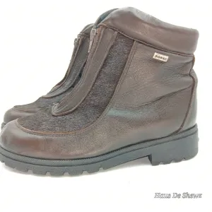 Sorel Women’s Shearling Casual Zipper Brown Leather Ankle Boots Size 9M