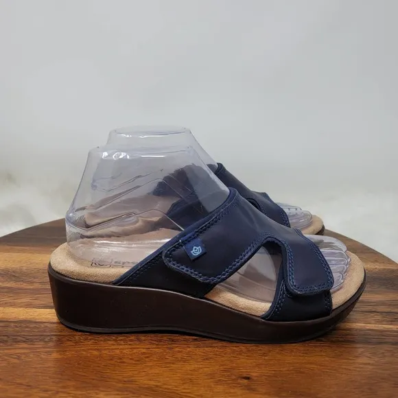 Spenco Navy Blue Adjustable Women's Sandals 6B NWOT