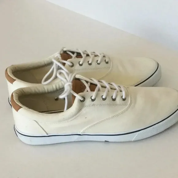 Sperry Men’s Striper II CVO Sneakers White Size 14