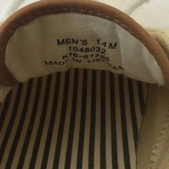Sperry Men’s Striper II CVO Sneakers White Size 14