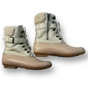 Sperry Shearwater Buckle Sherpa Boots womens 9.5