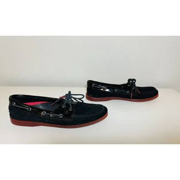 Sperry x Star Wars Flats Womens Size 8 Black A/O 2-Eye Darth Vader Leather Red