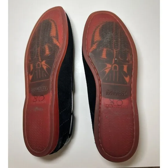 Sperry x Star Wars Flats Womens Size 8 Black A/O 2-Eye Darth Vader Leather Red