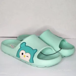 SQUISHMALLOW WINSTON 🦉 Teal Kids Slides Sandals Big kids 4-5 NWT