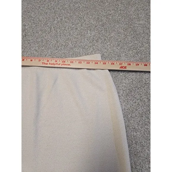 St John Evening By Marie Gray A-Line Ivory Santana Knit Skirt Sz 10 Academia
