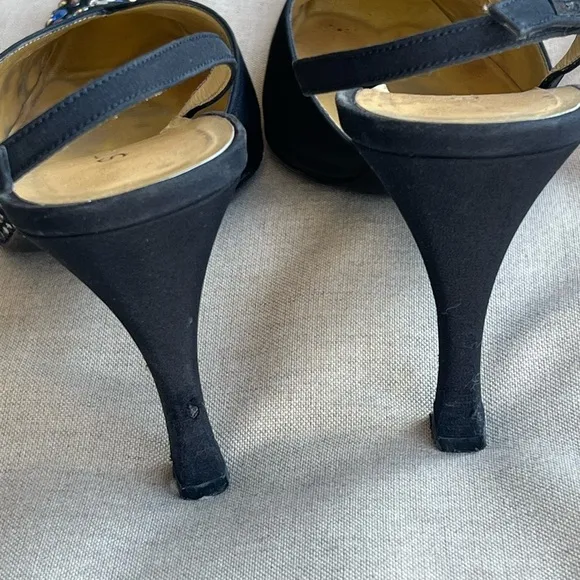 St. John Women's Black Embellished Heels