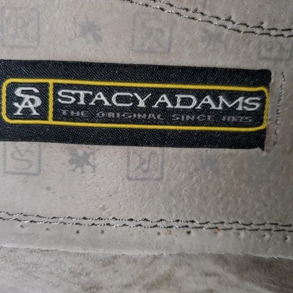Stacy Adams Gray Leather Lace-Up Derby Dress Shoes Men's Size 12M