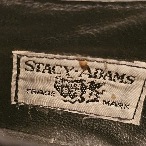 STACY ADAMS Madison Mens Cap Toe Black Leather Slip On Shoes